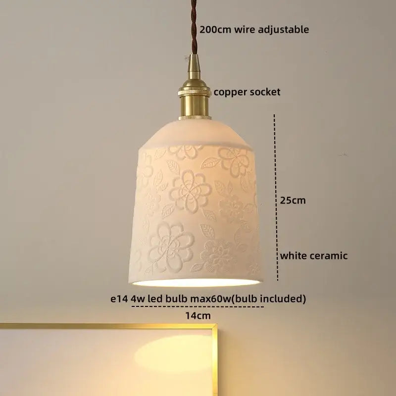 Modern brass and glass decorbites led hanging lamp bedroom light