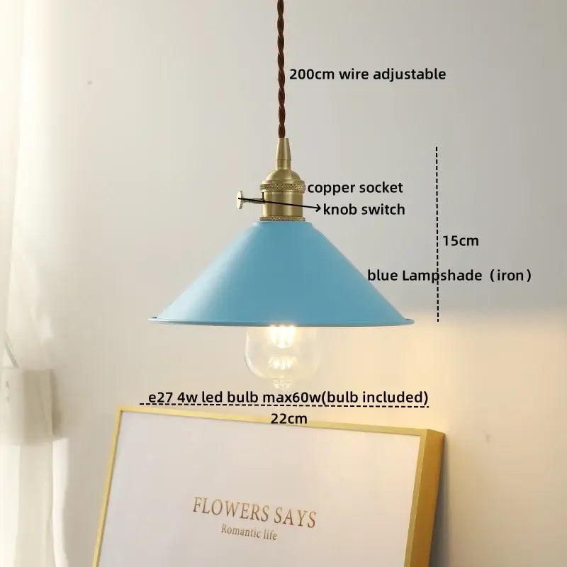 Modern brass and glass decorbites led hanging lamp bedroom light