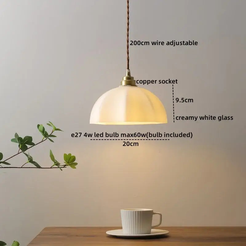 Modern brass and glass decorbites led hanging lamp bedroom light