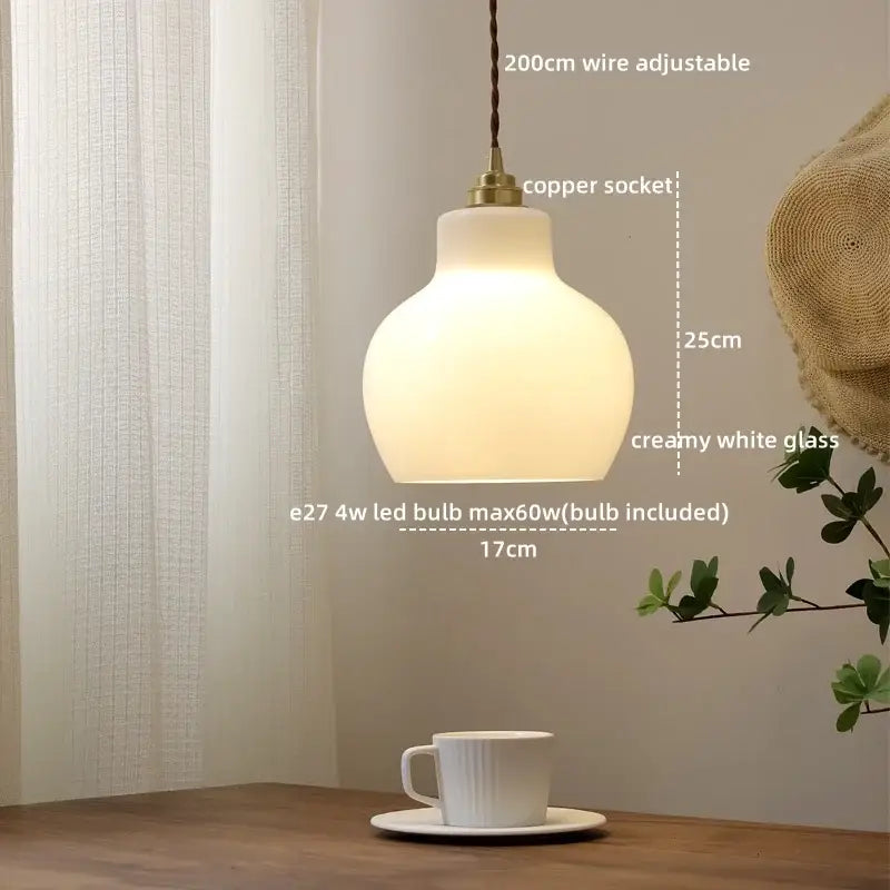 Modern brass and glass decorbites led hanging lamp bedroom light