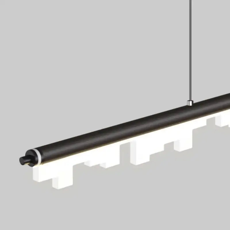 Modern gold linear led hanging lamps for dining room