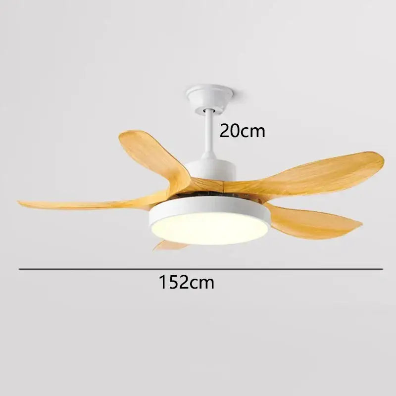 Modern black and dark wood ceiling fan lights living room
