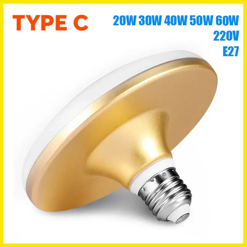 Gold and white led indoor ceiling lamp living room super bright light