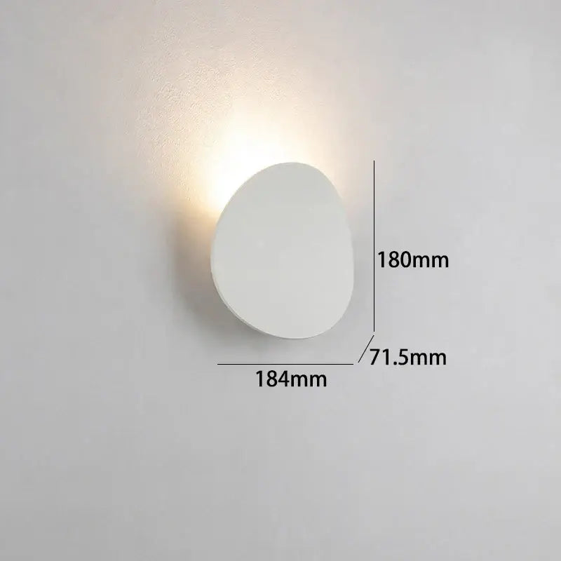 Minimalist gold circular led indoor wall lamp bedroom sconce