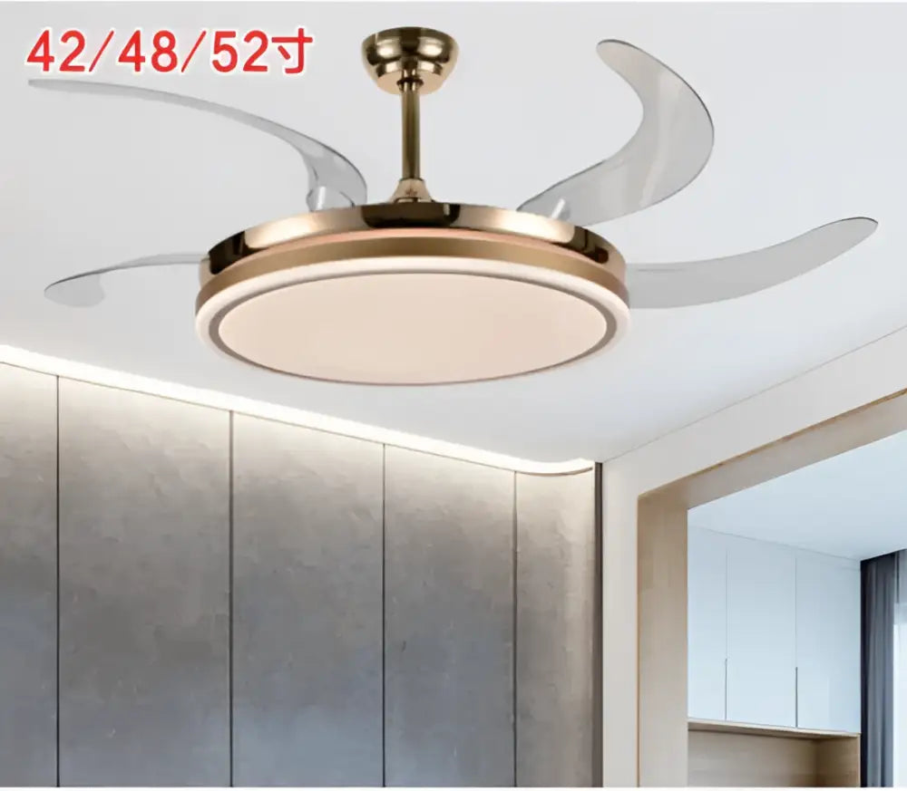 Modern led invisible fan lamp for bedroom and living room