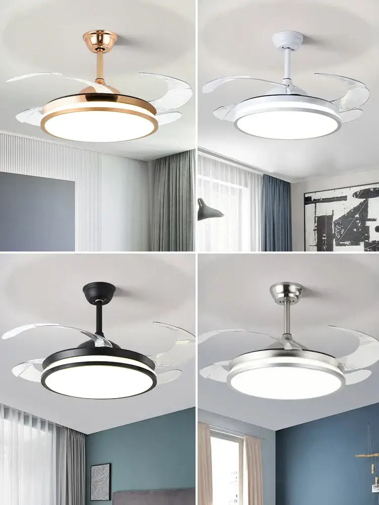 Modern led invisible fan lamp for bedroom and living room