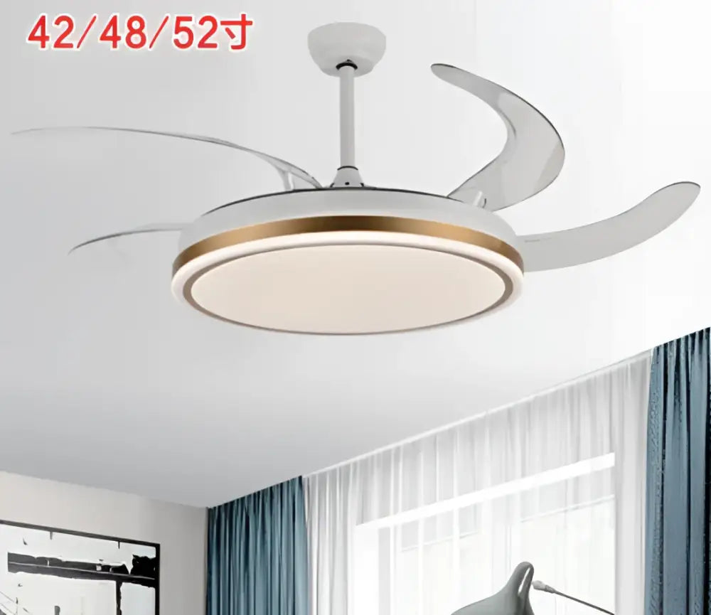 Modern led invisible fan lamp for bedroom and living room