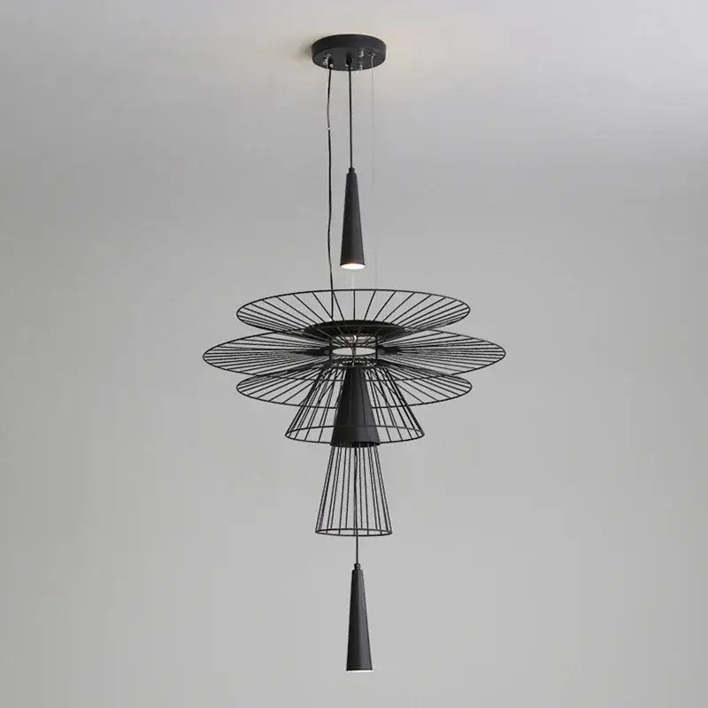 Modern golden flower iron pendant chandelier for dining room