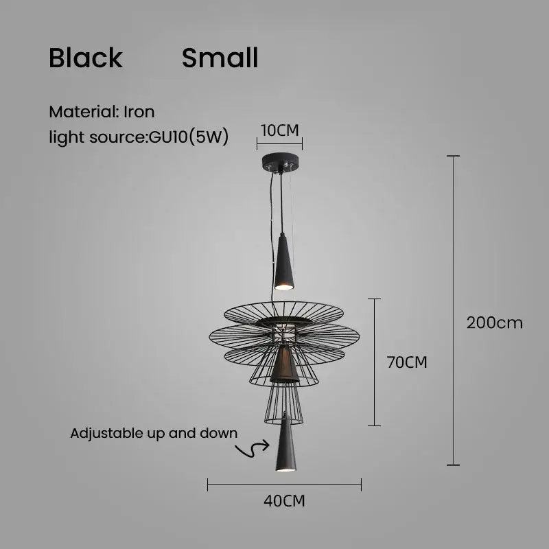 Modern golden flower iron pendant chandelier for dining room