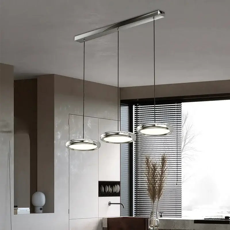 Modern chrome led iron pendant chandelier dining room light