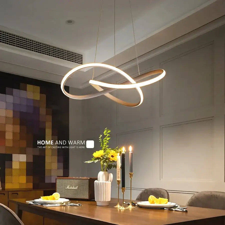 Modern white decorbites led irregular pendant light dining room