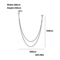 Modern minimalist led chandelier leather belt living room light
