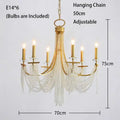 Classical vintage gold led lustres hanging chandelier dining room
