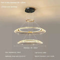 Modern gold & white mesh ring chandelier living room luxury lamp