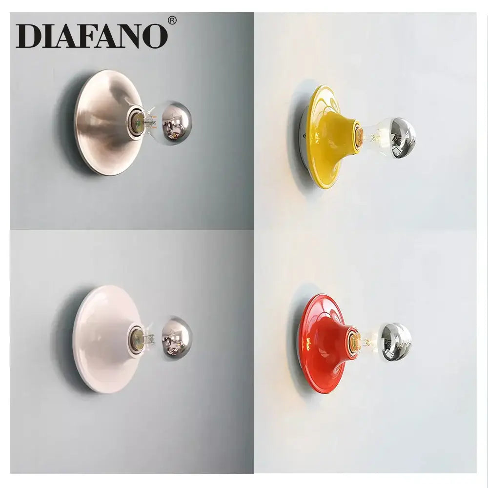 Retro ceramic led macaron wall lamp bedroom sconce lighting