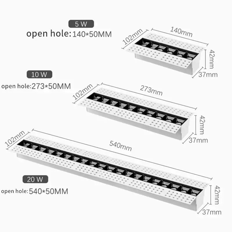 Modern silver and black led magnetic downlight living room linear spot