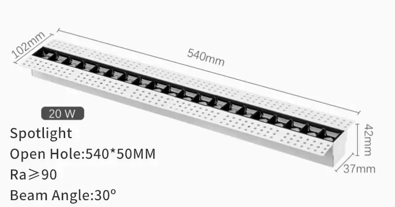Modern silver and black led magnetic downlight living room linear spot