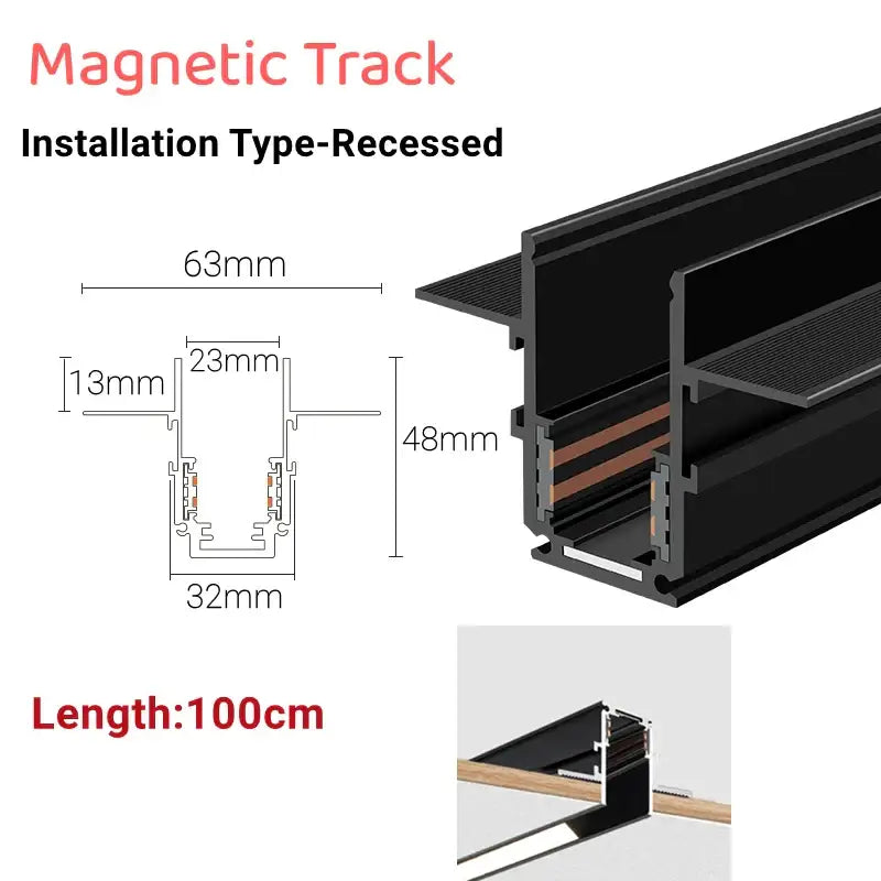 Modern black & white decorbites led magnetic track light living room