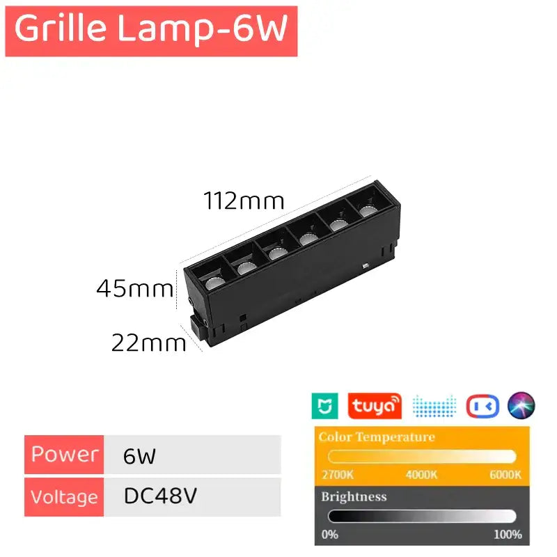 Modern black & white decorbites led magnetic track light living room