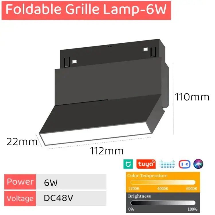 Modern black & white decorbites led magnetic track light living room