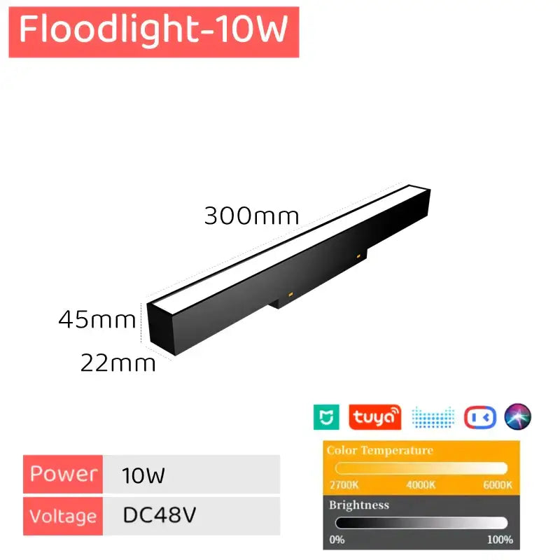 Modern black & white decorbites led magnetic track light living room