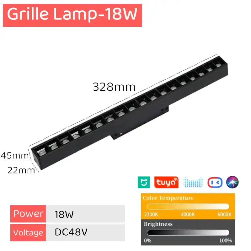Modern black & white decorbites led magnetic track light living room