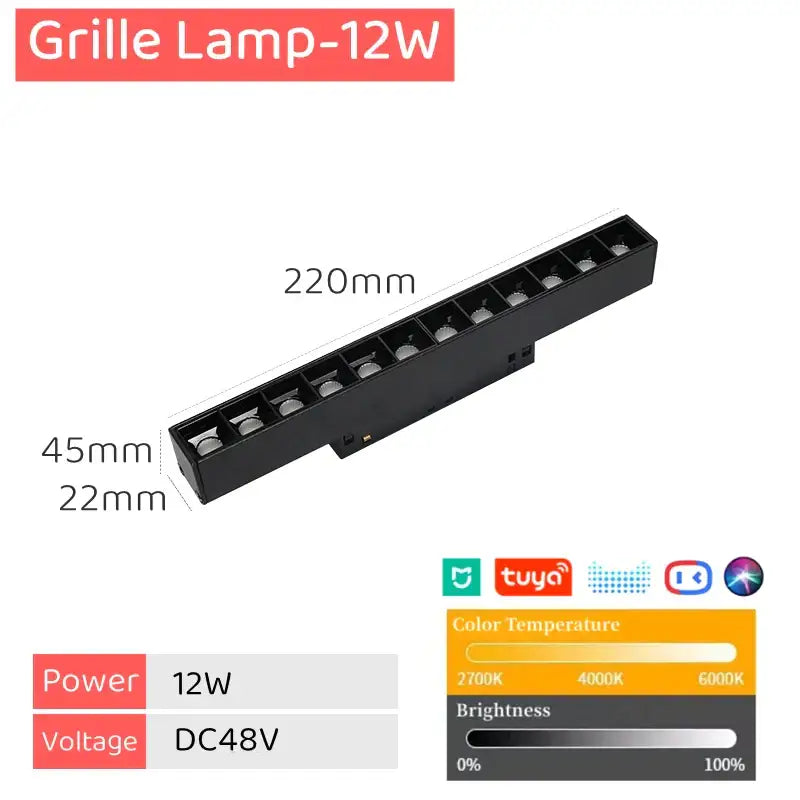 Modern black & white decorbites led magnetic track light living room