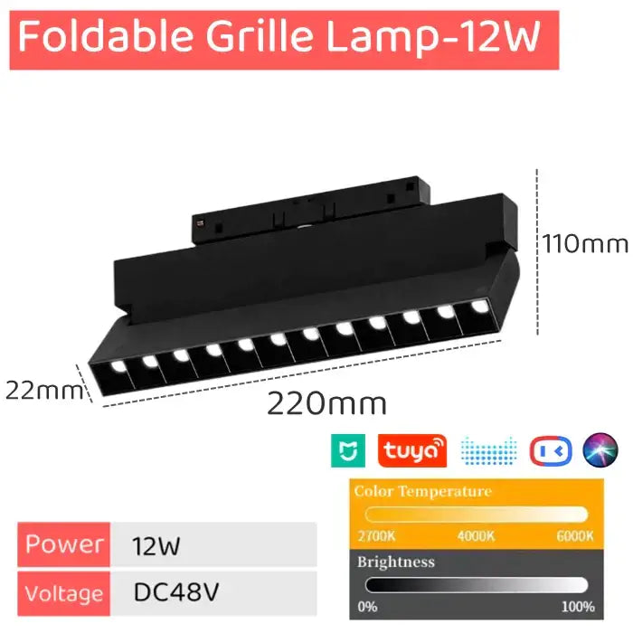 Modern black & white decorbites led magnetic track light living room