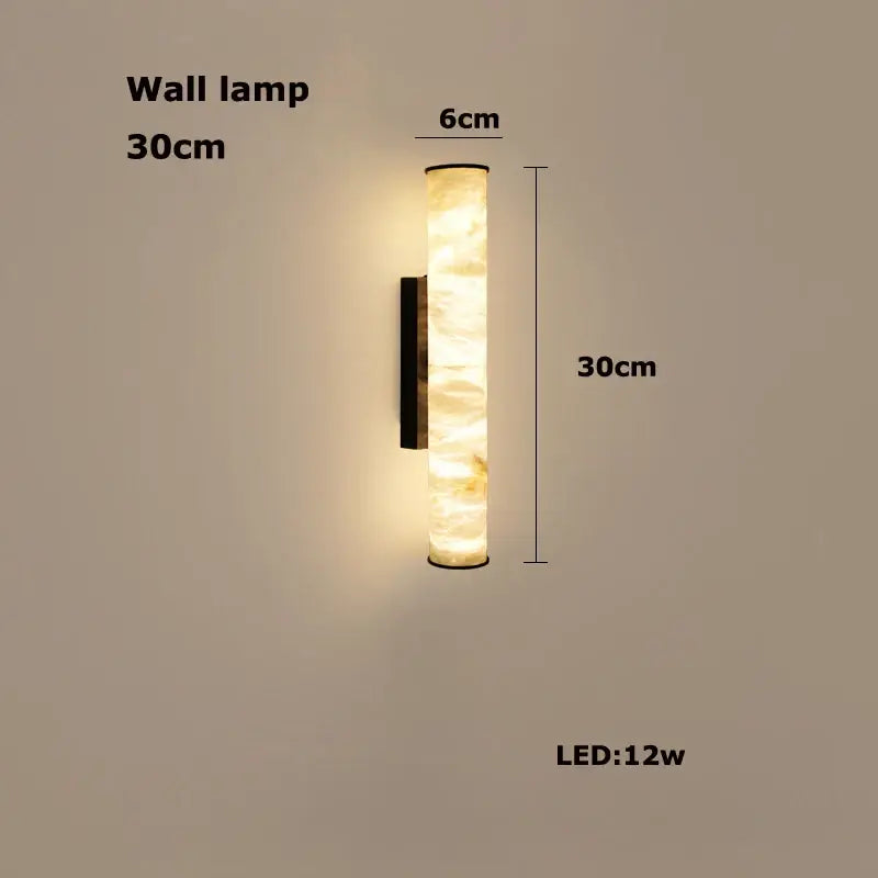 Modern white alabaster led marble hanging lamps for dining room
