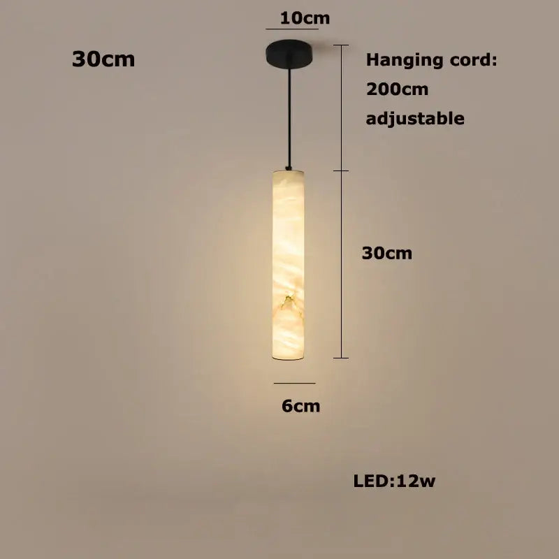 Modern white alabaster led marble hanging lamps for dining room