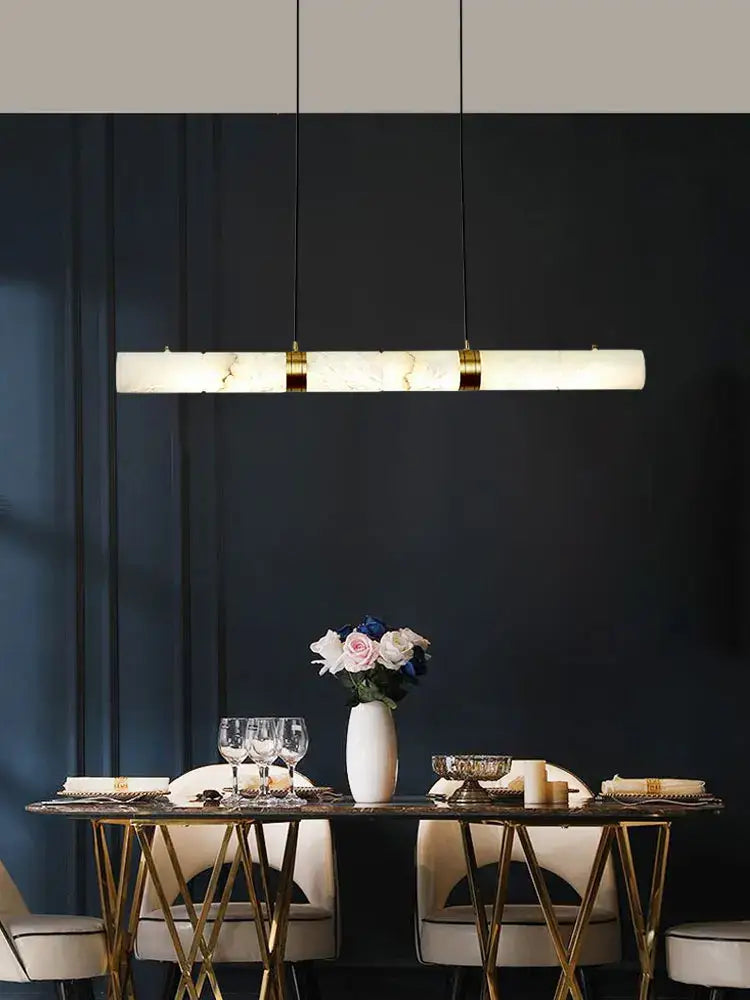 Modern white alabaster led marble hanging lamps for dining room