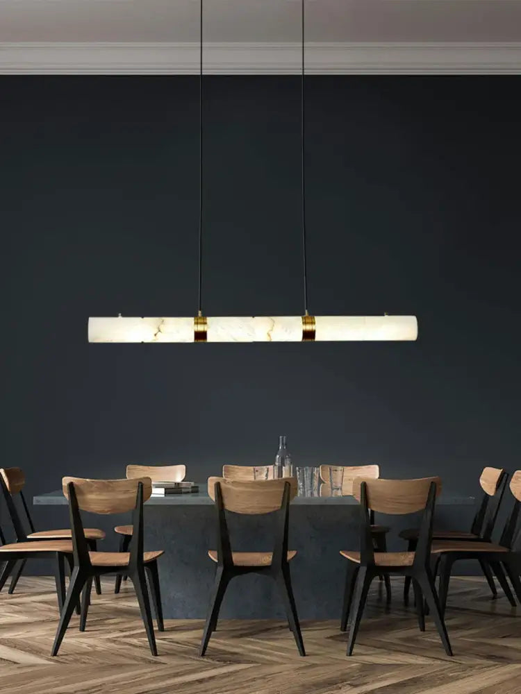 Modern white alabaster led marble hanging lamps for dining room