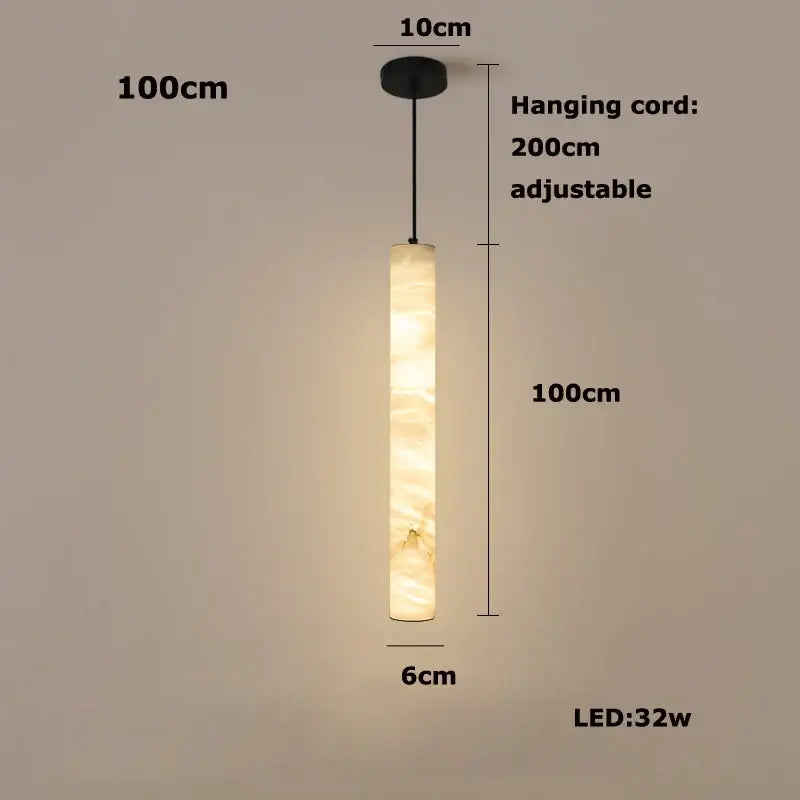 Modern white alabaster led marble hanging lamps for dining room