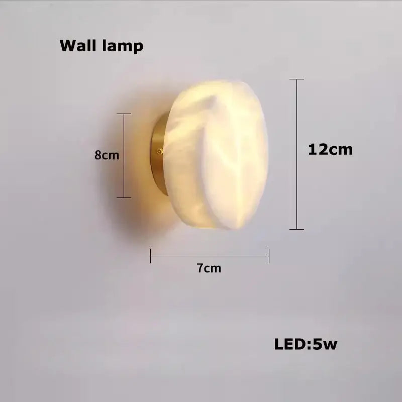 Modern white alabaster led marble hanging lamps for dining room
