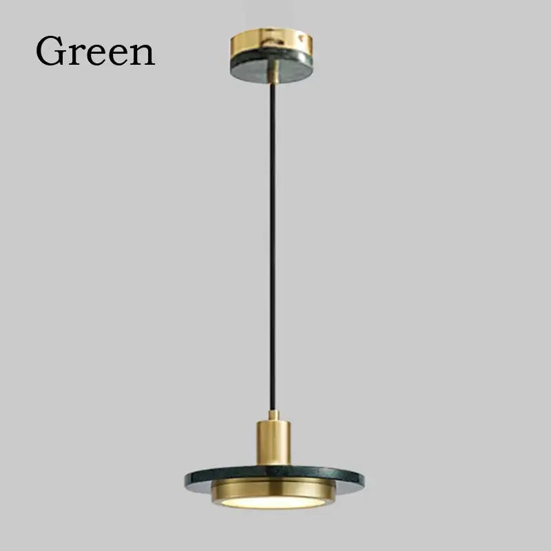 Modern gold led marble pendant lights black & white dining room