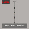 Minimalist black metal led marble wall lights living room sconces