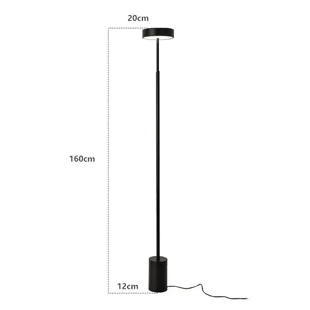 Modern gray led minimalist floor lamp for living room