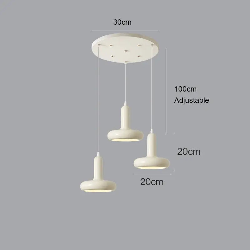 Minimalist nordic pendant ceramic led chandelier for living room