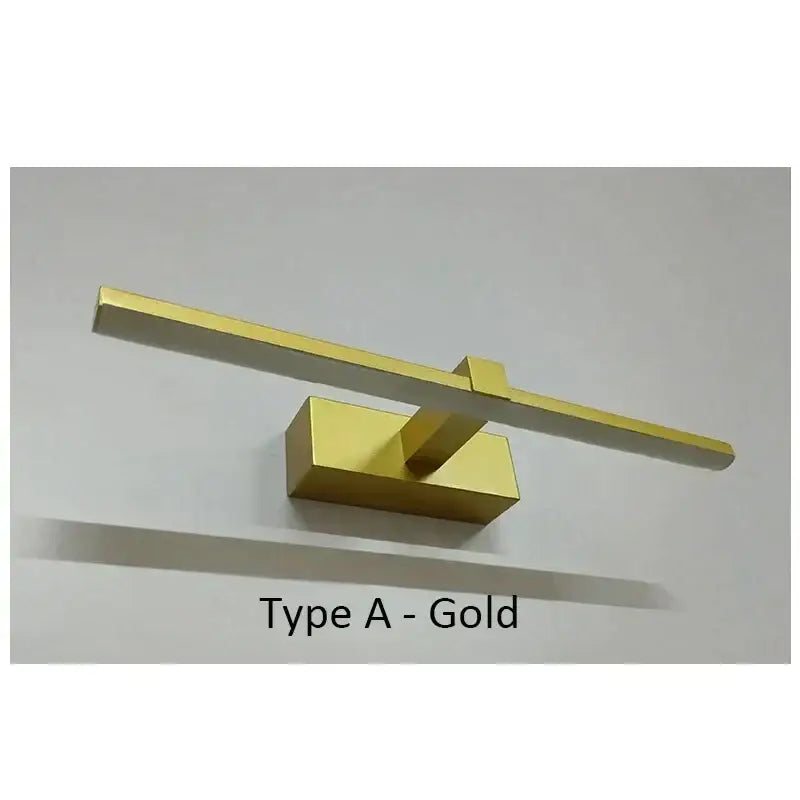 Modern gold wave led mirror bathroom wall sconce light