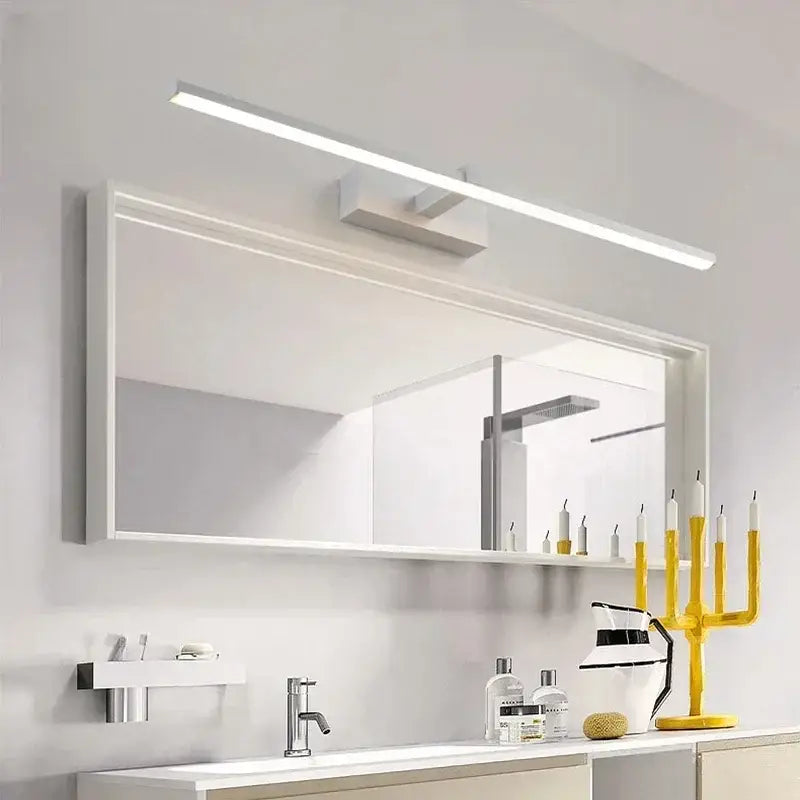 Modern gold wave led mirror bathroom wall sconce light
