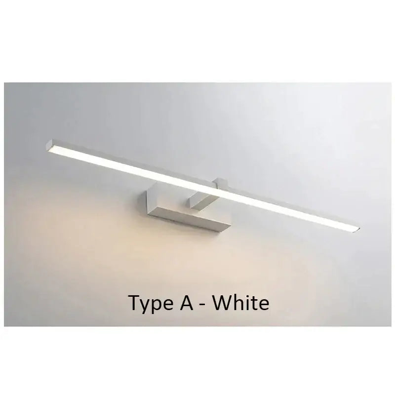 Modern gold wave led mirror bathroom wall sconce light