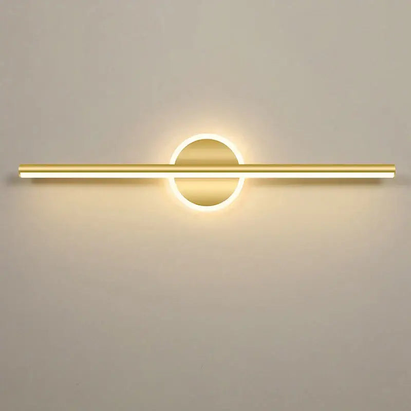 Modern gold & black led mirror light wall lamp bathroom sconce