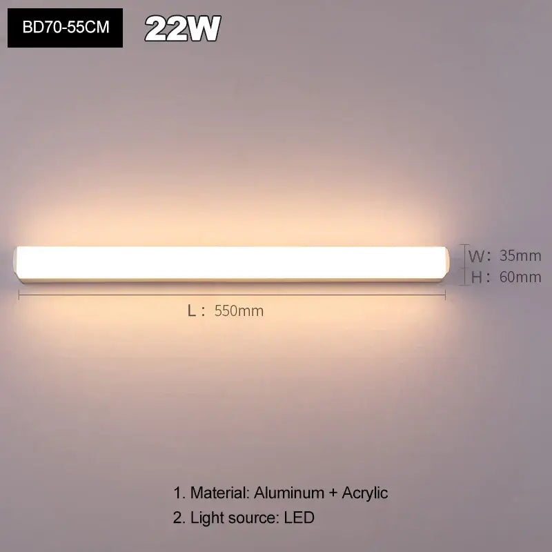 Modern warm white led mirror light wall sconces bathroom fixtures