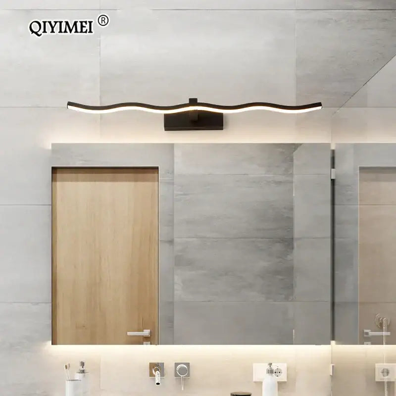Modern black led mirror lights bathroom wall lamp