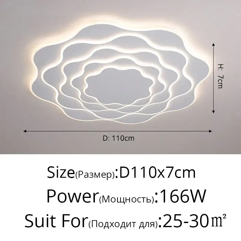 Modern white cloud led ceiling light bedroom home decor