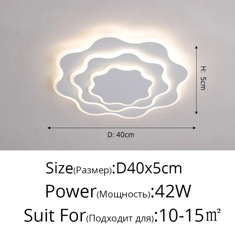 Modern white cloud led ceiling light bedroom home decor