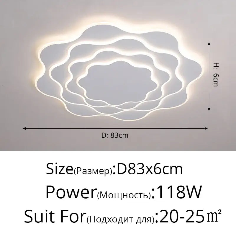 Modern white cloud led ceiling light bedroom home decor