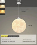 Modern led moon planet ceiling chandelier for bedroom lighting