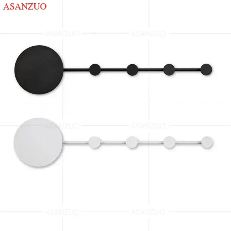 Minimalist black led moon wall lamp bedroom sconce light