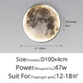 Minimalist led moon wall lamp bedroom glowing rock lighting